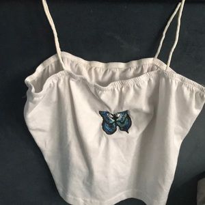 Butterfly crop top